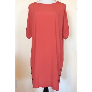 Madewell Journal Side Button Easy Dress Rose M